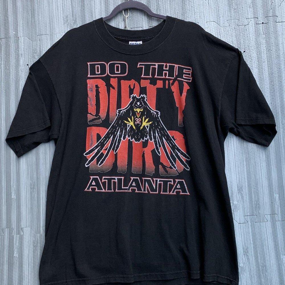 Retro 1998 Dirty Bird Atlanta Falcons Football Black Graphic T-Shirt